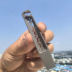 TC4 Titanium Alloy EDC Tool Pry bar - Hex screw wrench - Hollowed-out 07FC0E-D4 - KOEEK
