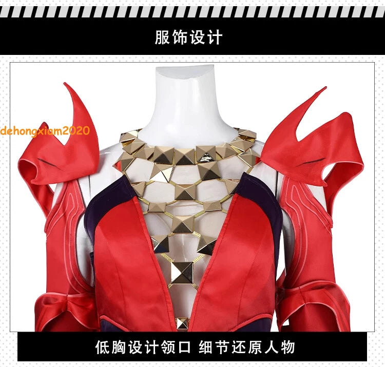 Marvel Rivals Scarlet Witch Costume Girls Cosplay Top Pants Outfit Set Halloween 07FC0E-D4 - KOEEK