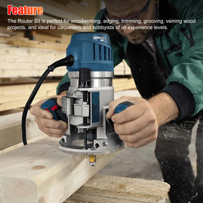 1-1/2" Flush Trim Router Bit with Top & Bottom Bearing