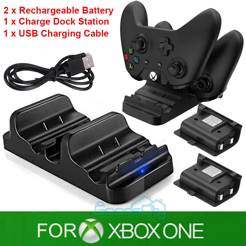 ny til Xbox One Play and Charge Kit Genopladelig batteripakke og opladningsdock