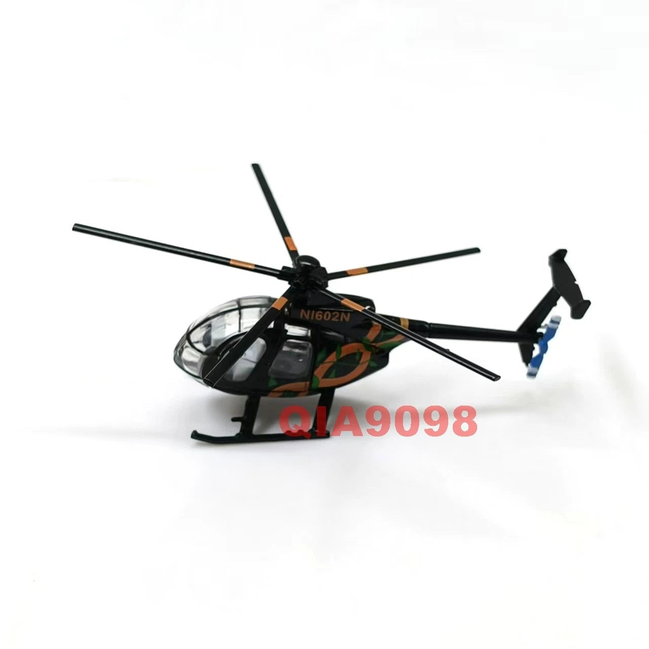 1/100 Scale US MD500 Little Bird Helicopter Assembled Metal + Plastic Model 07FC0E-D4 - KOEEK