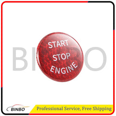 Carbon Fiber Cover For BMW E90 E91 Keyless Engine Start/Stop Push Button Red 07FC0E-D4 - KOEEK
