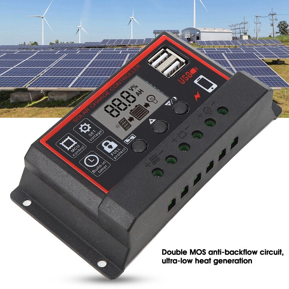 new LCD Solar Controller PWM Solar Controller Solar Controller 5V /2.5A Dual USB koeek - KOEEK