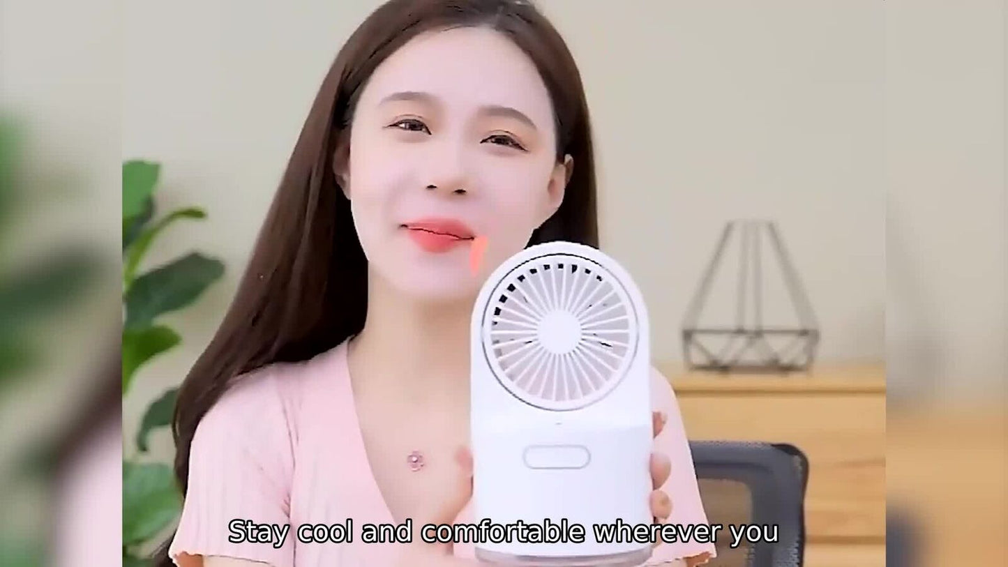 new Mini Water Spray Mist Fan USB Rechargeable Portable Fan Cooling Air Humidifier koeek - KOEEK