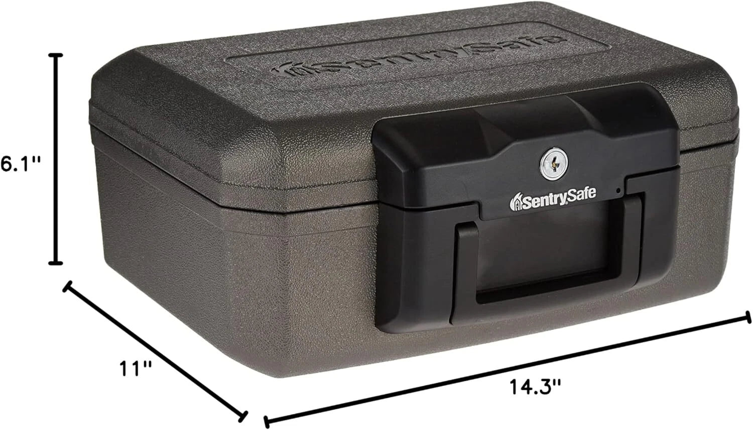 Fireproof safe with key lock, chest locker for home or traveling 07FC0E-D4 - KOEEK
