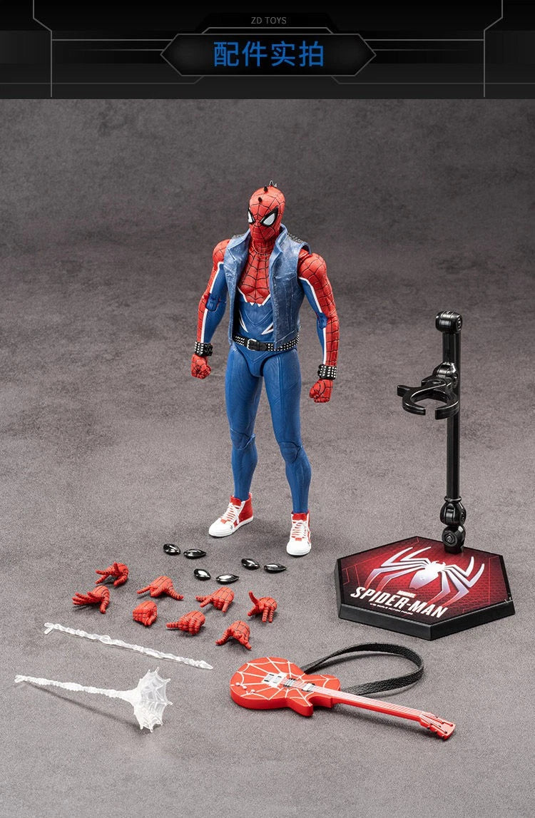 ZD Toys Marvel's Spider-Man Spider-Punk Suit 7" Action Figure in Stock 07FC0E-D4 - KOEEK