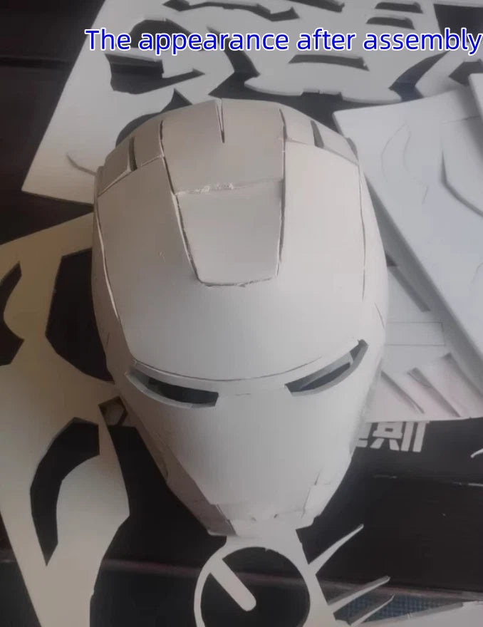 Iron Man Cosplay Wearable Helmet DIY Armor Clothes Suit Handmade EVA White Model 07FC0E-D4 - KOEEK