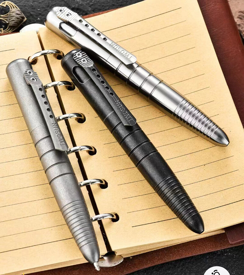 EDC Outdoor Titanium Alloy Ballpoint Signature Business Office Pen G2 Refills 07FC0E-D4 - KOEEK