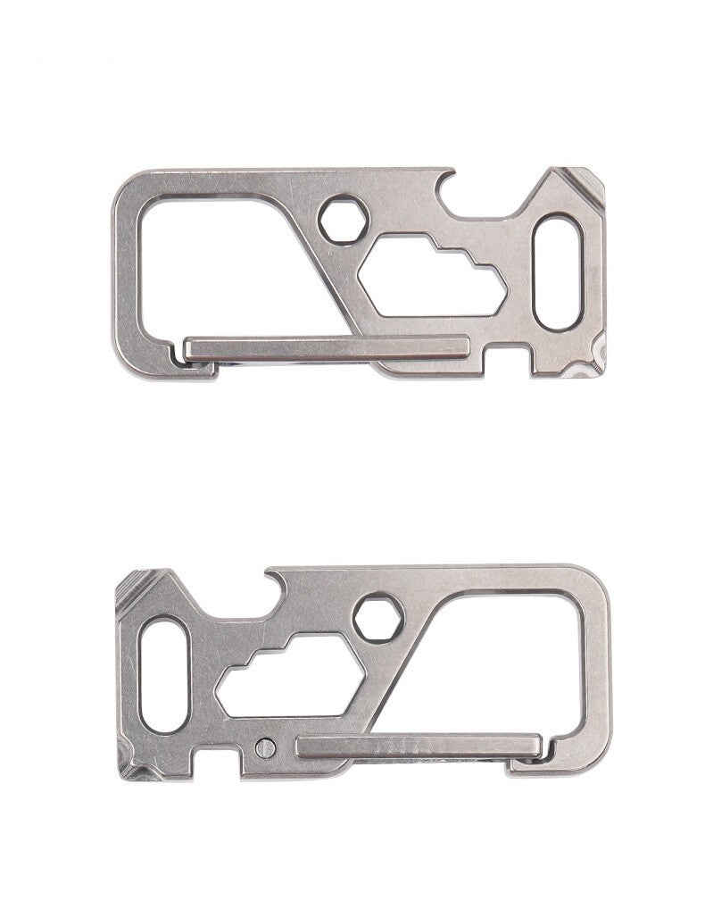 TC4 titanium Alloy Portable Buckle Multi-Tools Keychain Bottle Opener Wrench EDC 07FC0E-D4 - KOEEK