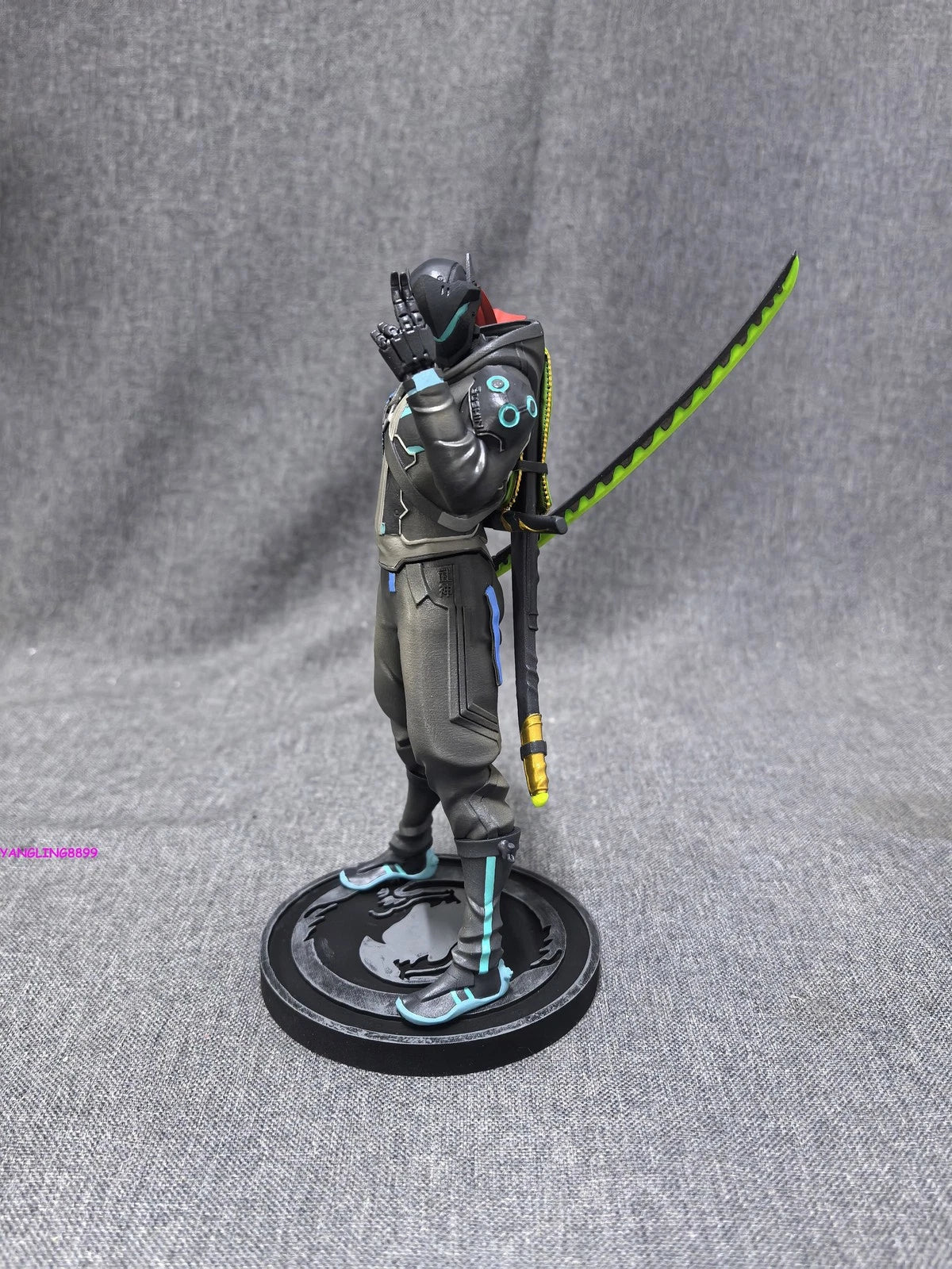 Overwatch Genji Handmade Resin Figure Model Collect w/ Base Fans Toy Gift 20cm 07FC0E-D4 - KOEEK