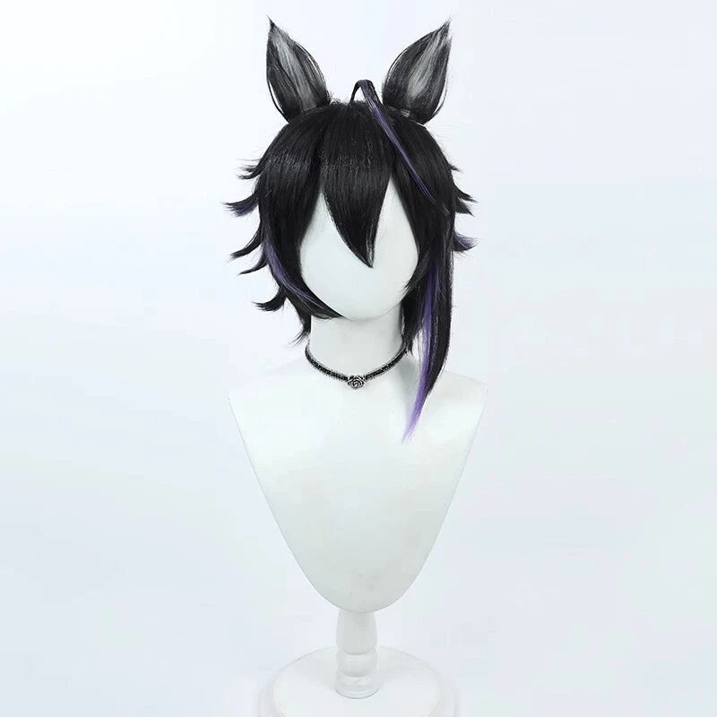 Vigil Arknights Anime Role Short Hair Wigs Hairpiece with Ears Cosplay Prop 07FC0E-D4 - KOEEK