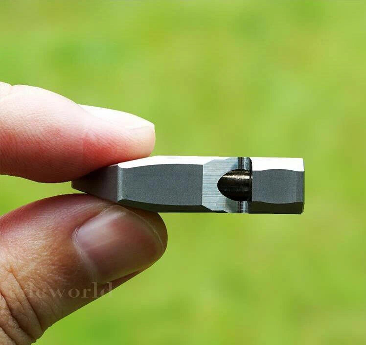 EDC Titanium TC4 Portable Carving Flower Metal Treble Whistle Outdoor Survival 07FC0E-D4 - KOEEK