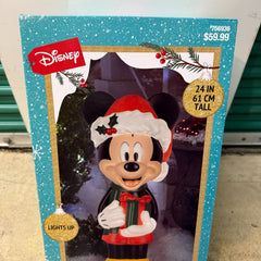 Disney Mickey Mouse Blow Mold Lighted Christmas Yard Decoration 2 FT Gemmy GEMMY - KOEEK