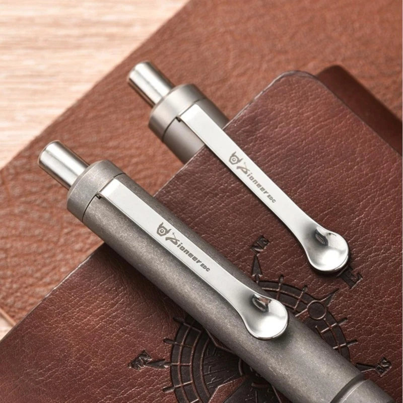 EDC Titanium Ballpoint Pen Signature Writing Pocket Pen Business Office Gift Hot 07FC0E-D4 - KOEEK