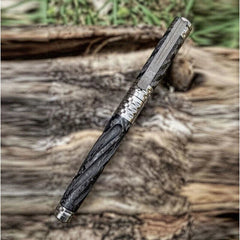 Swirl Solid Titanium Carbon Fiber Ball Pen Business Office Signature Gel Pen EDC 07FC0E-D4 - KOEEK