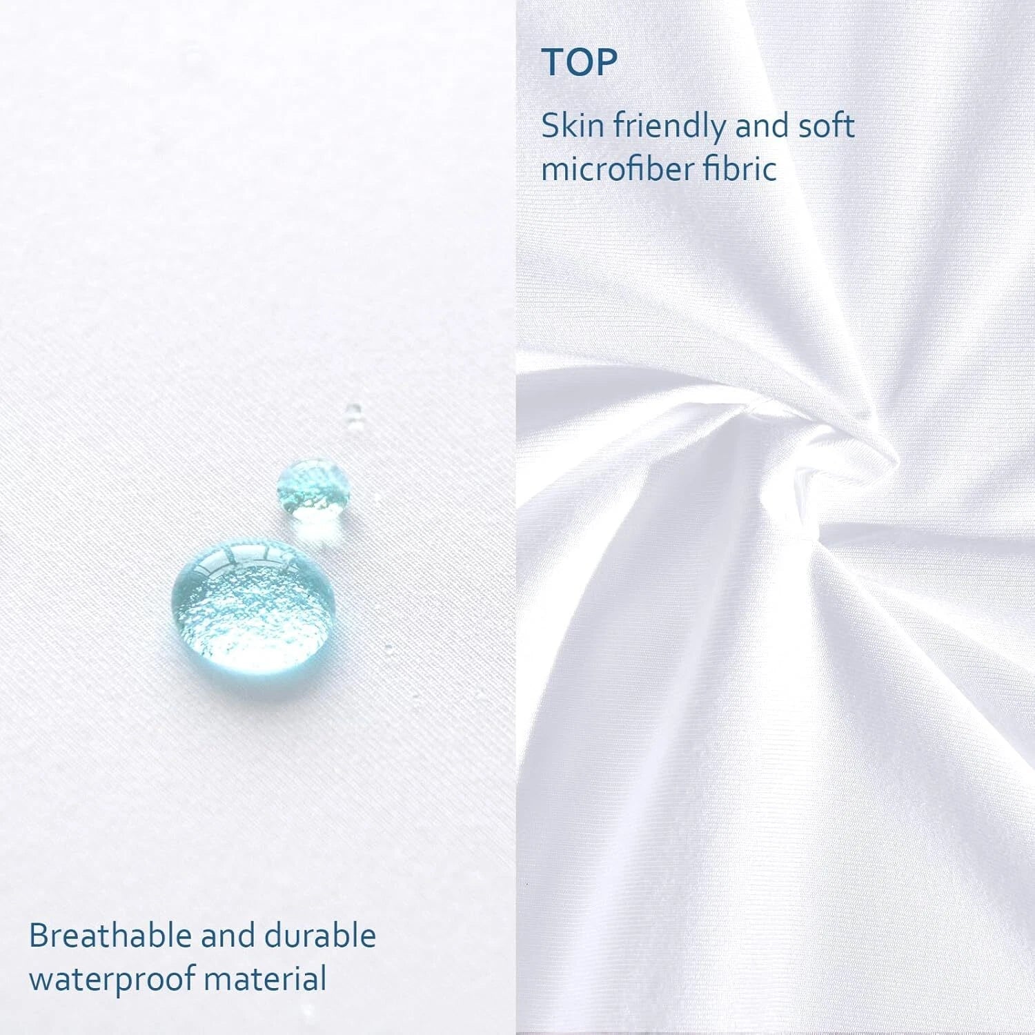 Queen Size Mattress Protector Waterproof,Mattress Cover Protector, Smooth Top 07FC0E-D4 - KOEEK