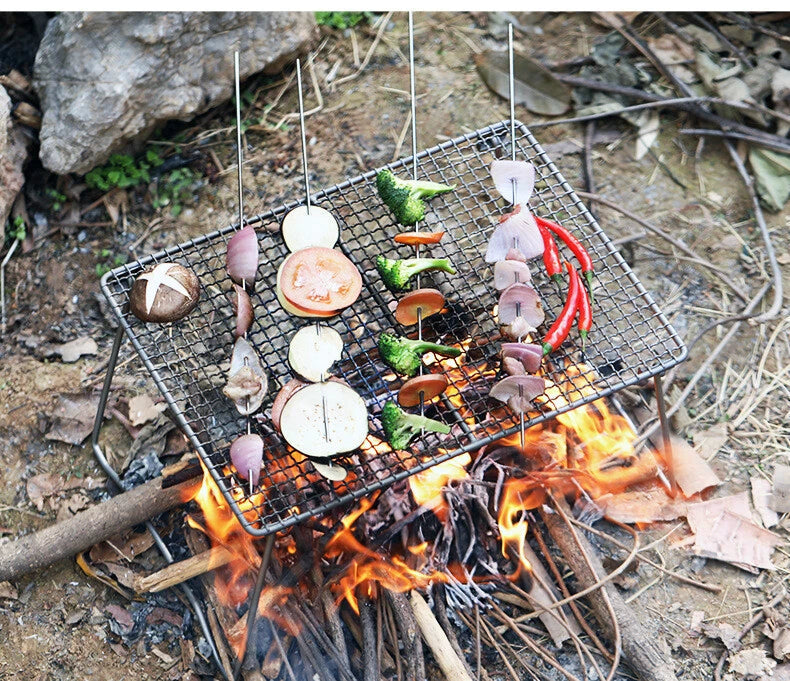 Outdoor Picnic Grill Net Titanium Thickened Camping Picnic BBQ Grill Net 07FC0E-D4 - KOEEK