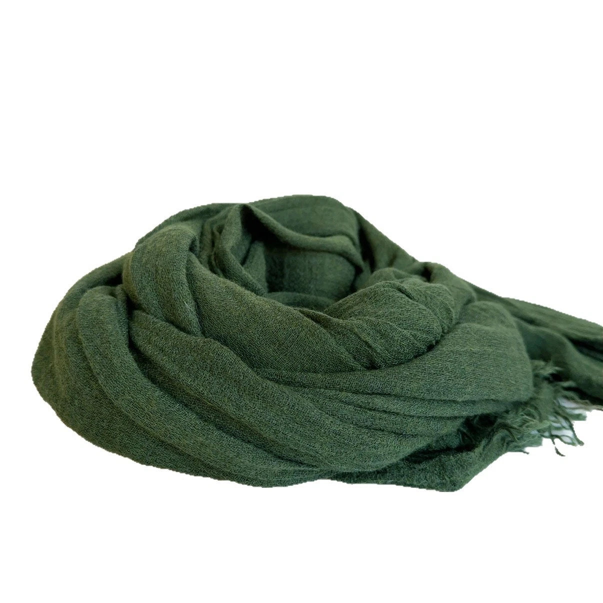 Mens  Wool Blend Soft Winter Warm Scarf Shawl Forest Green Bandana Neckerchief 07FC0E-D4 - KOEEK