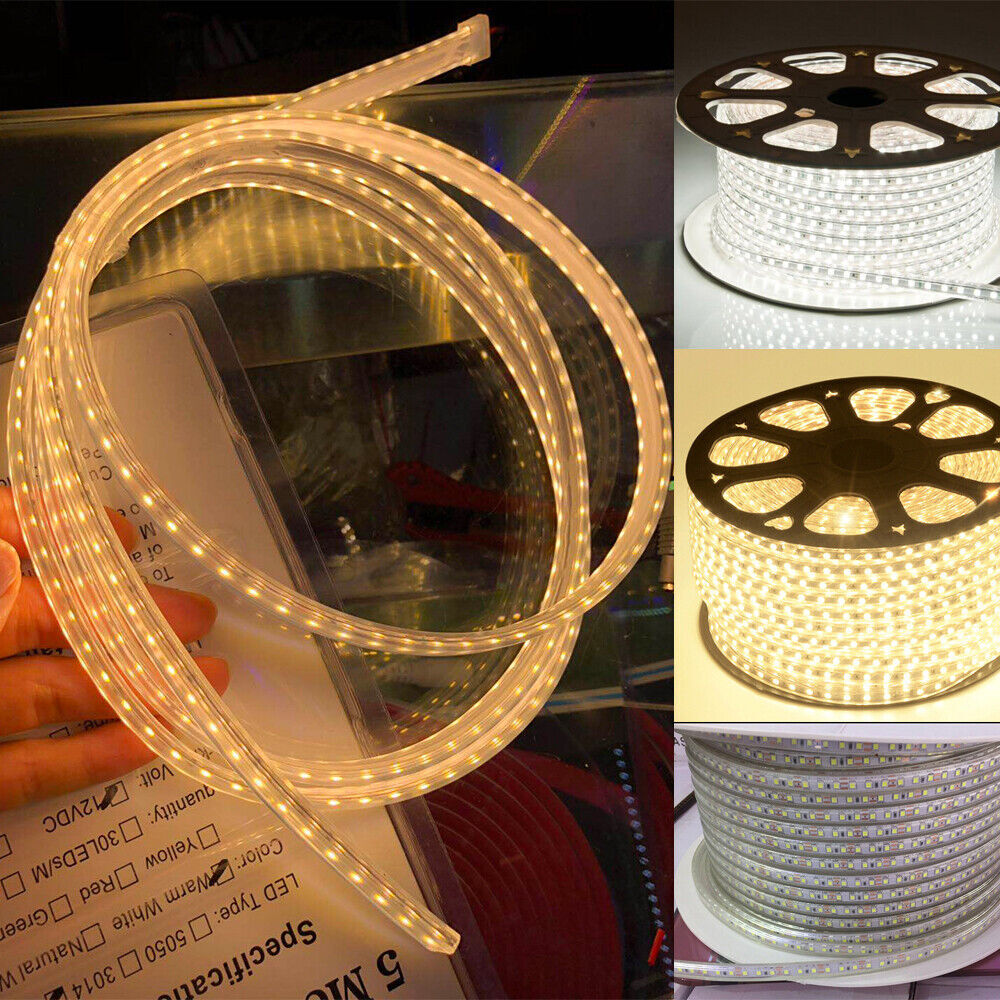 1-15M 24V 2835 120LED/M IP67 White Waterproof Flexible Rope Sign LED Strip Light 07FC0E-D4 - KOEEK