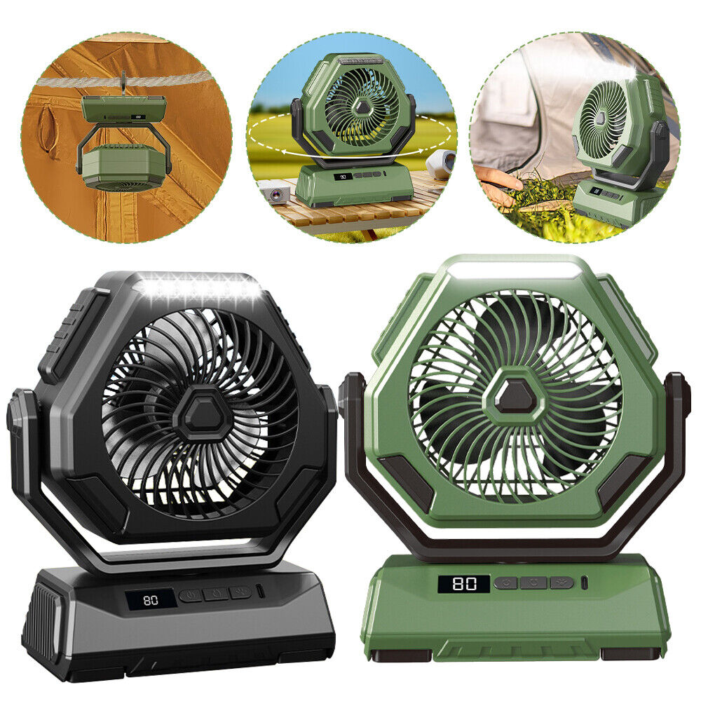 ny Portatil Ventilador De Aire Frio USB Oppladbar Abanico Piso Outdoor Con Luz LED