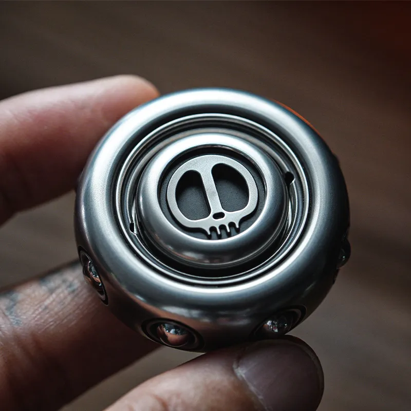 LAUTIE SAM Ring Metal Gyro Fidget Spinner Devil's Son EDC Finger Rotation Toys 07FC0E-D4 - KOEEK
