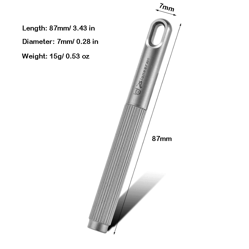 TC4 Titanium Alloy Keychain Ballpoint Pen Pocket Signature Pen Outdoor EDC Tools 07FC0E-D4 - KOEEK