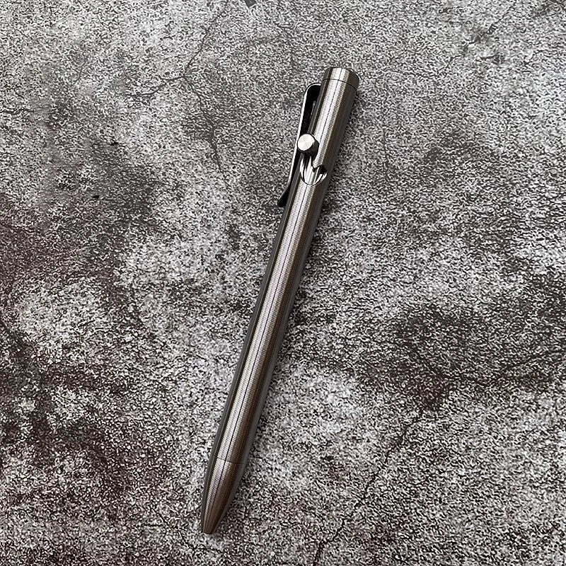 EDC Titanium Alloy Tactical Pen Ballpoint With Writing Multi-functiona Pen Gift- 07FC0E-D4 - KOEEK