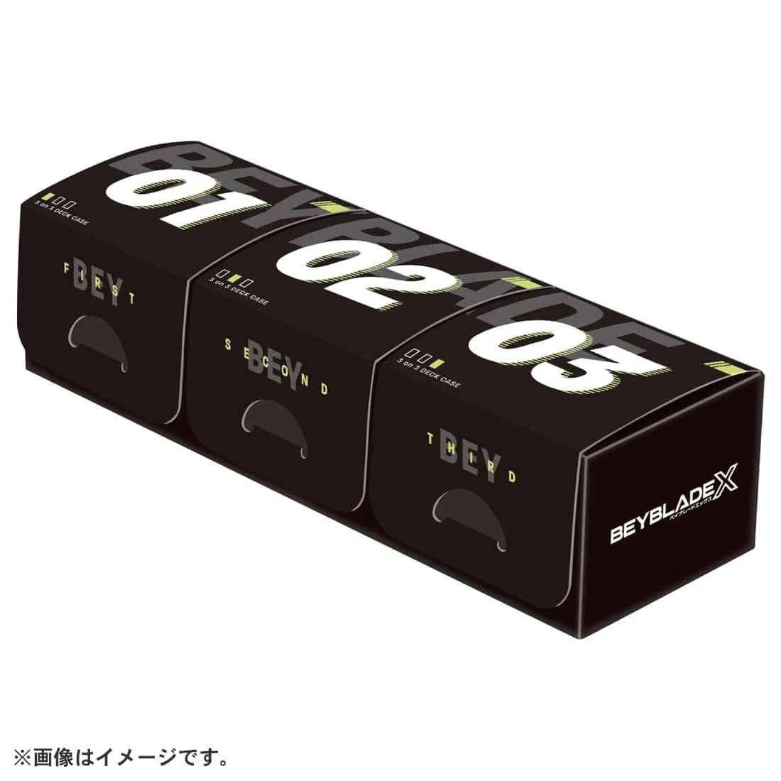 TAKARA TOMY 3on3 Deck Case Black Beyblade X Burst Accessory Set BX57 Official TAKARA - KOEEK