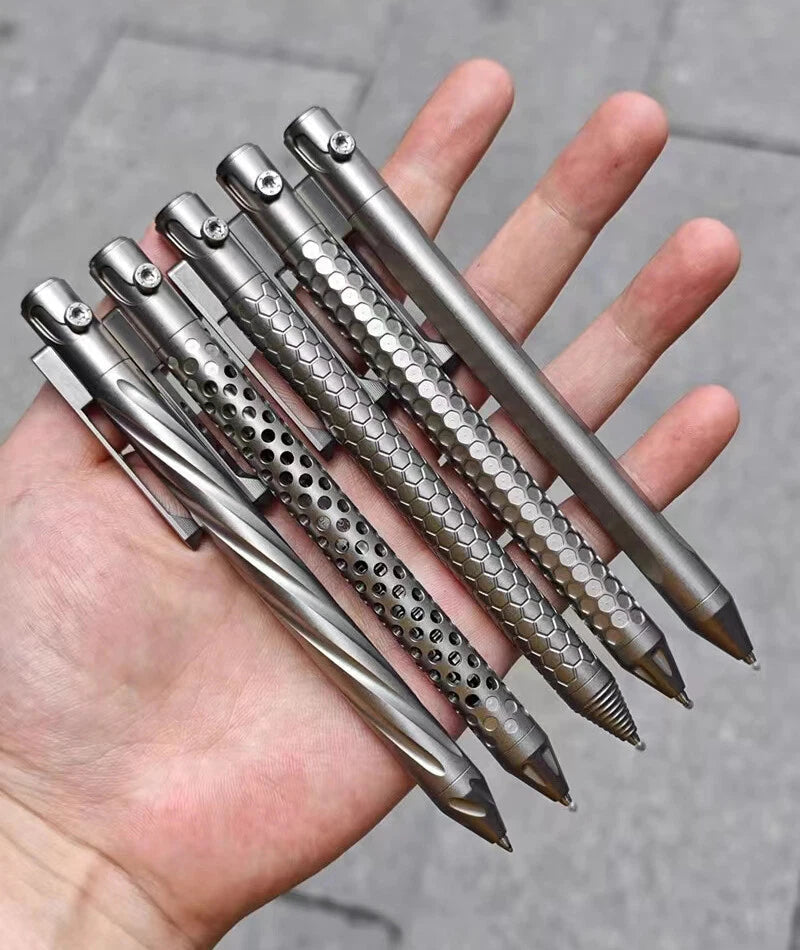 Five Styles All TC4 Titanium Alloy Business Signature outdoor Tool Gift Gel Pen 07FC0E-D4 - KOEEK
