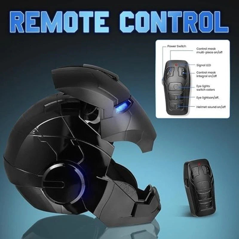 Iron Man MK5 Black 1:1 Helmet Wearable Voice-control Open&Close Cosplay Mask 07FC0E-D4 - KOEEK