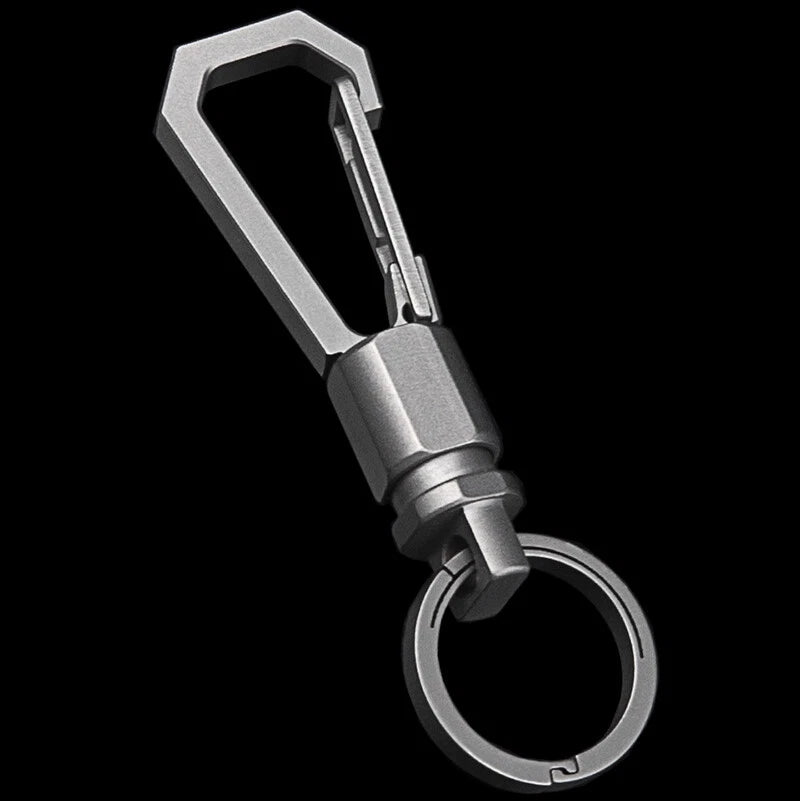Rotating Titanium Alloy Keychain Dual Quick Release Tool Keyring Car Keychain 07FC0E-D4 - KOEEK
