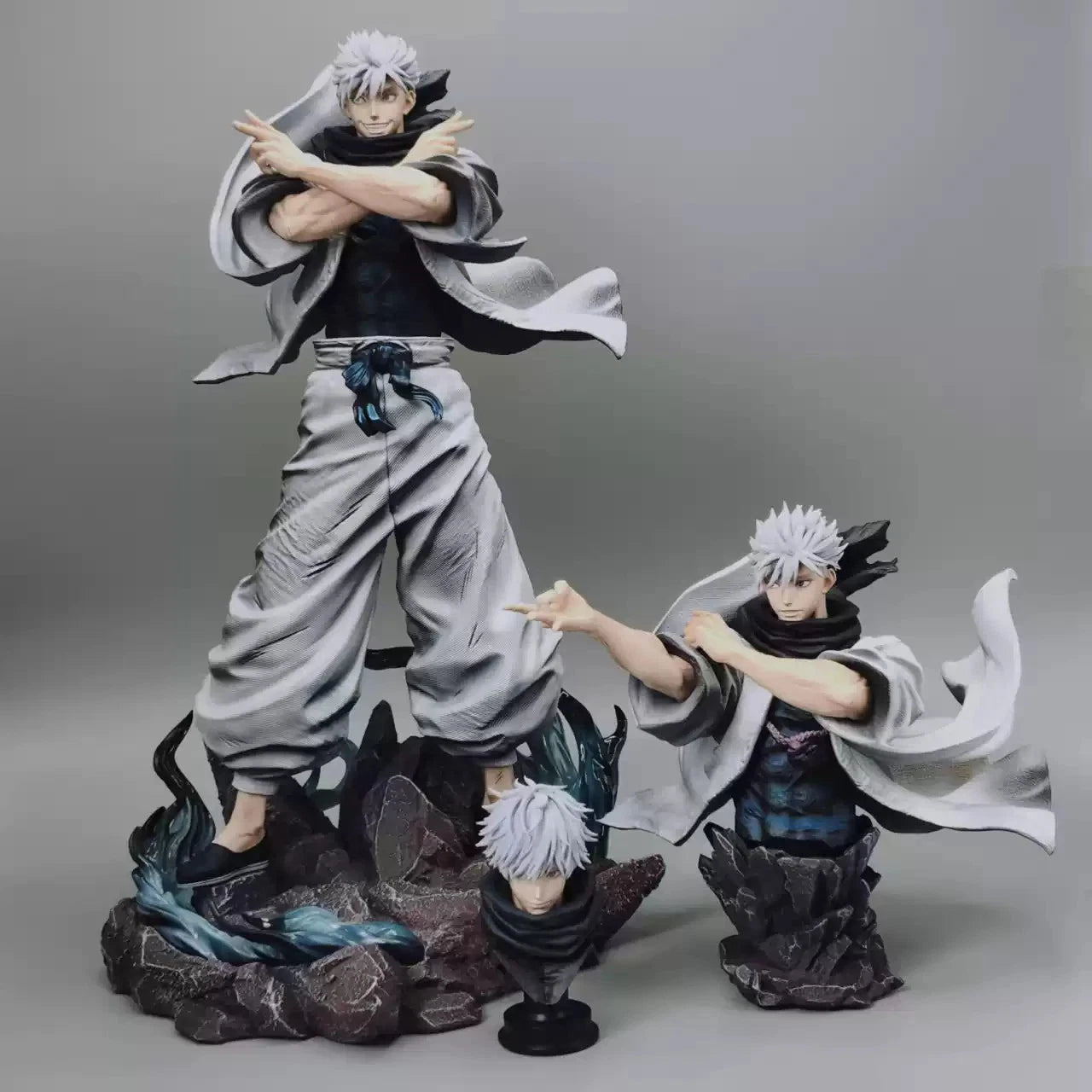36cm Jujutsu Kaisen Gojo Satoru PVC Model Figure Toy w/ 3 Heads In Box 07FC0E-D4 - KOEEK
