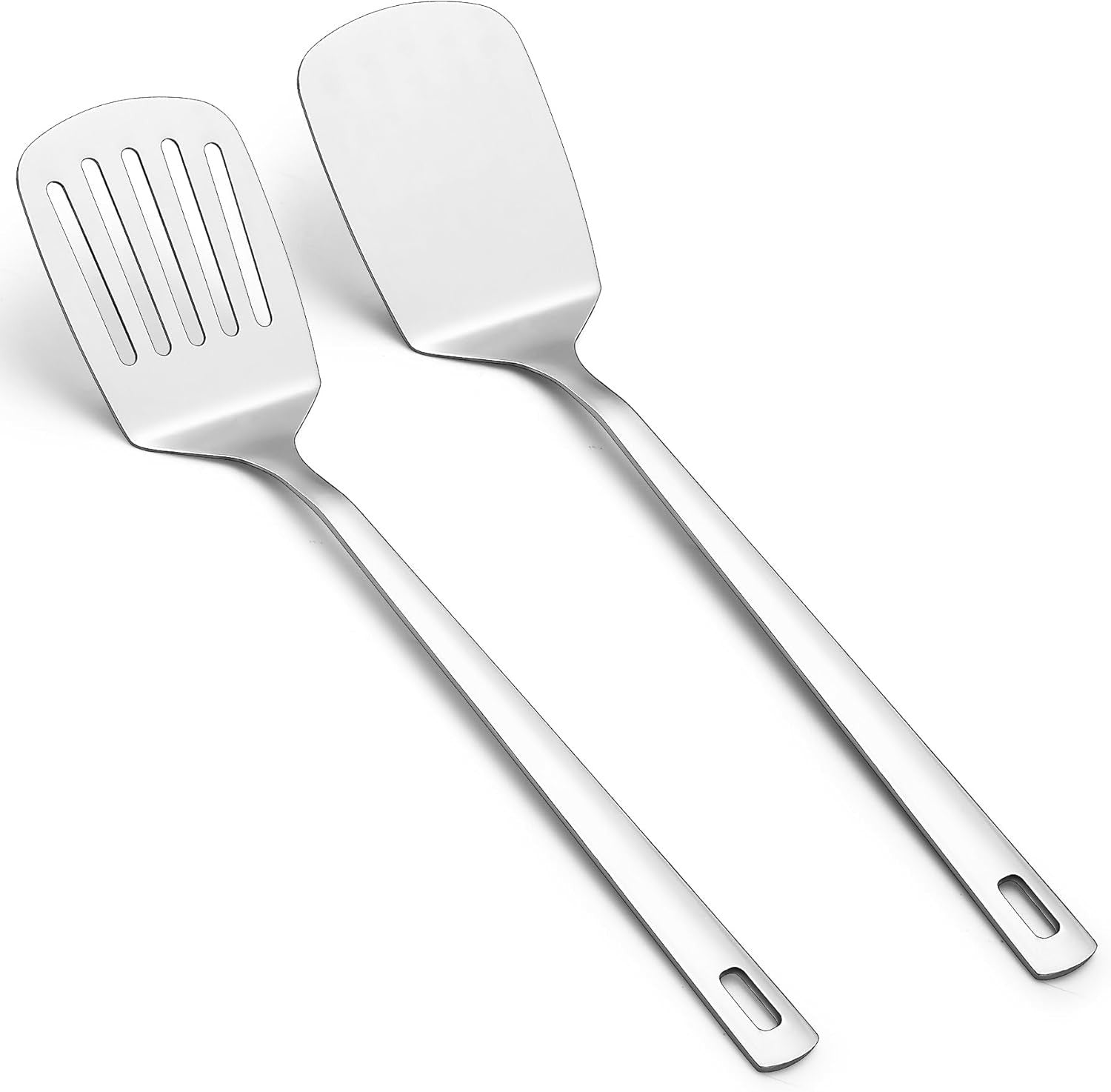 new Kyraton Stainless Steel Spatulas Set, Silver Slotted Turner, Solid KYRATON - KOEEK