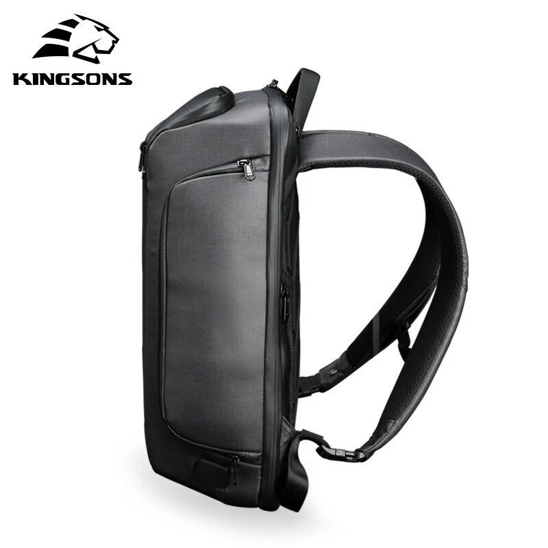 Men's Kingsons Beam Backpack Security Travel Bag Solar Panel Charging Efficiency 07FC0E-D4 - KOEEK