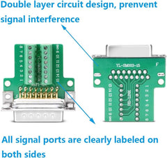 new DB15 Solderless Male Female RS232 D-SUB Serial Adapters, 16mm Black 07FC0E-D4 - KOEEK
