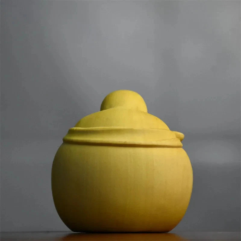 4cm Exquisitely Boxwood Hand-Carved Laughing Maitreya Buddha Tea Pet Ornament 07FC0E-D4 - KOEEK