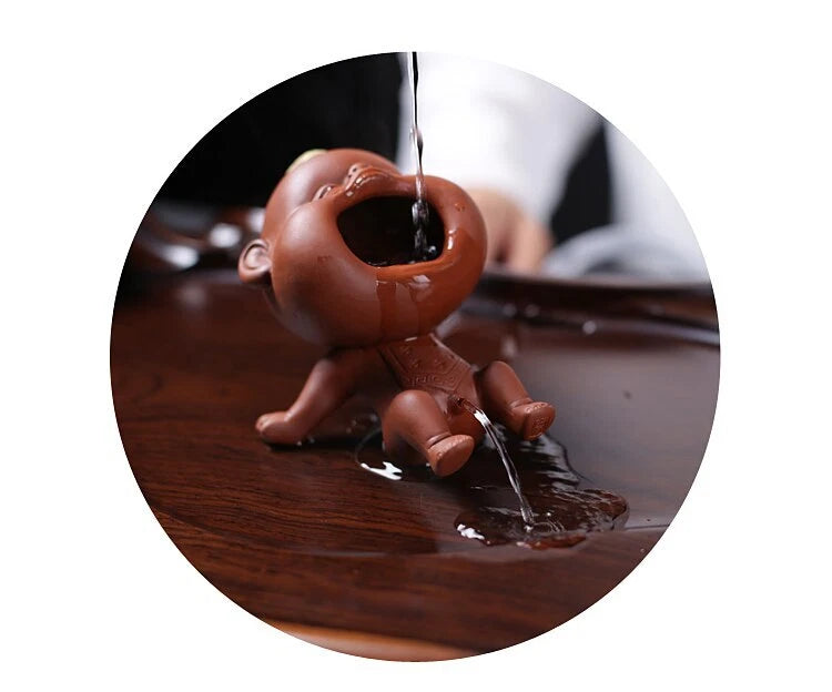 4.7" Purple Sand Tea Pet Decoration Can Raise Water Spray Urine Children 07FC0E-D4 - KOEEK