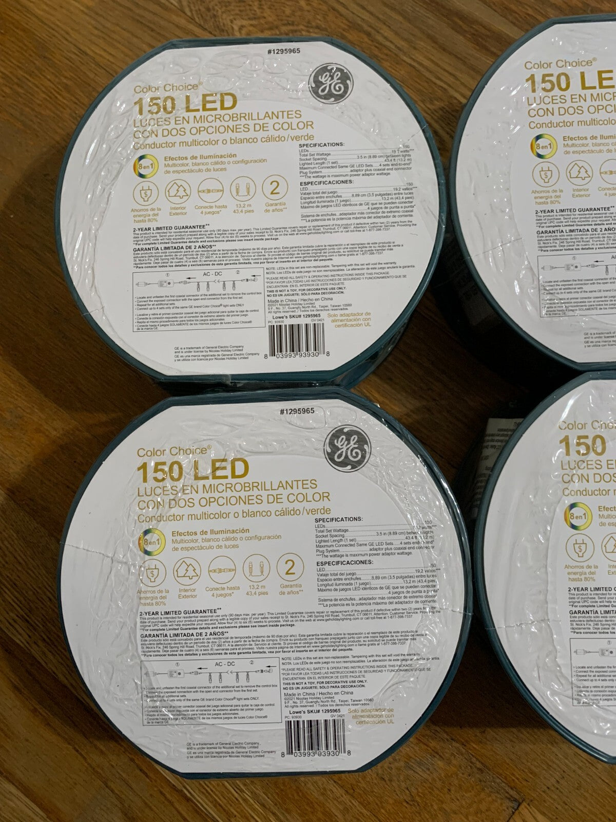 GE Color Choice 150-Count 43-ft Dual Color LED Christmas String Lights LOT GE - KOEEK