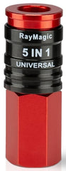 new 5 In 1 Universal Quick Industrial Connect Coupler, Female NPT, Red&Black 07FC0E-D4 - KOEEK