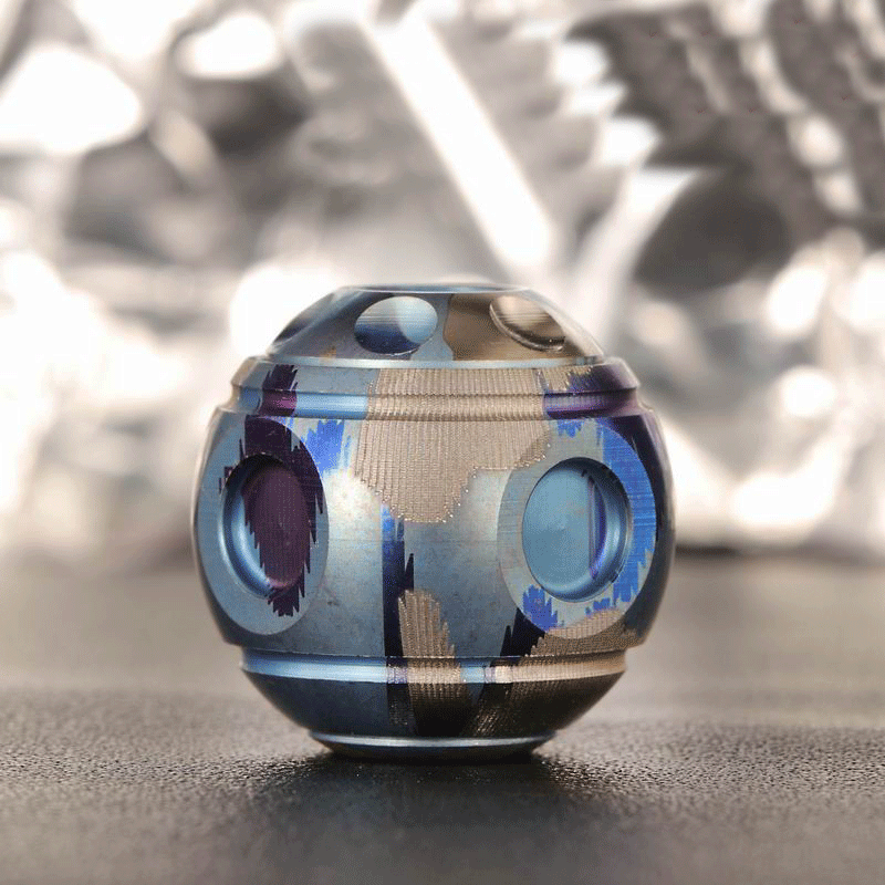 Titanium Spinning Top Toy EDC Knife Lanyard Bead DIY Necklace Bracelet Pendant 07FC0E-D4 - KOEEK