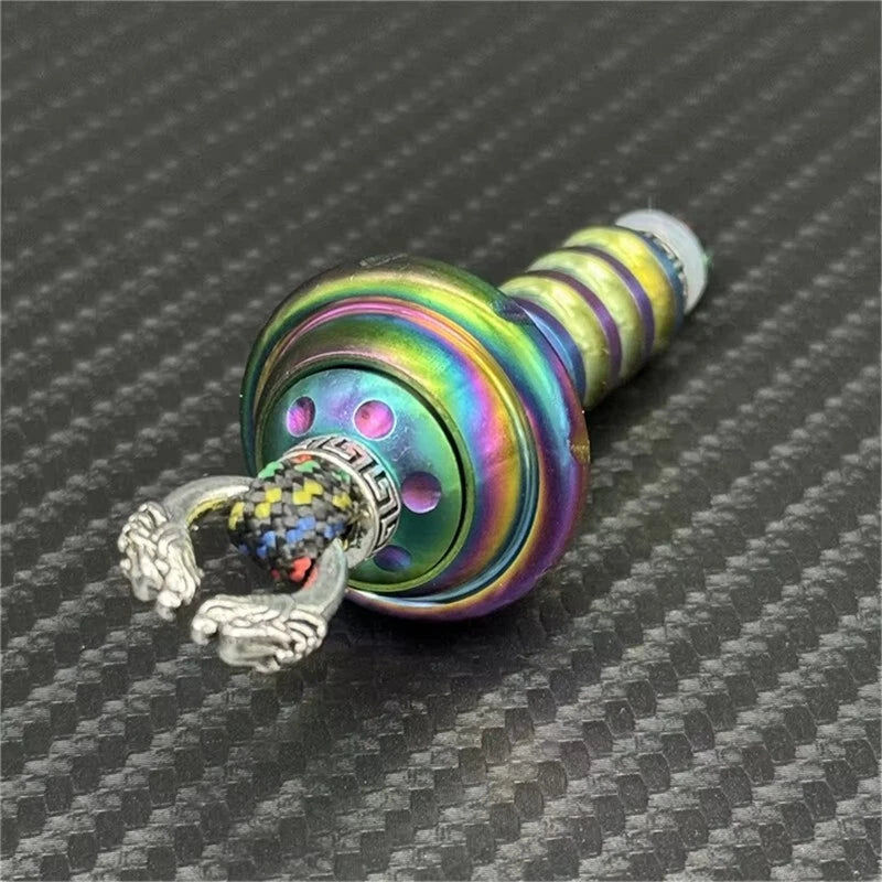 Outdoor Stainless Steel EDC Fidget Spinner Pendant Colorful Metal Pendant 07FC0E-D4 - KOEEK