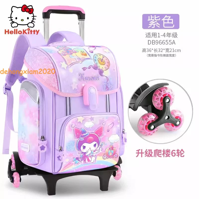 Cinnamoroll Kuromi Trolley Case Backpack Student Bag Climbing Stairs Bag Gift 07FC0E-D4 - KOEEK