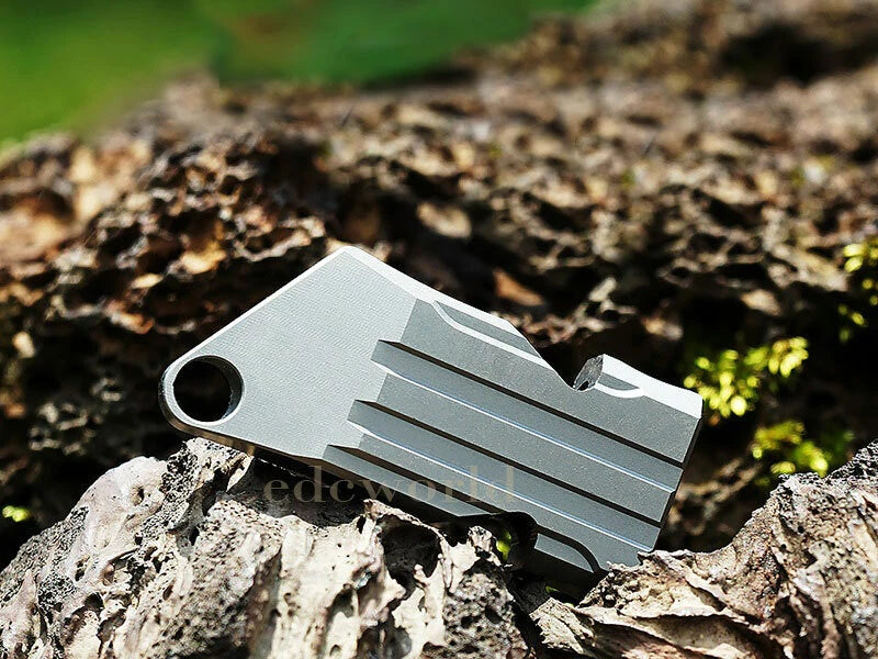 Titanium TC4 Portable Key chains Metal Treble Whistle Outdoor Survival EDC Tool 07FC0E-D4 - KOEEK