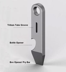 EDC Mini Titanium Alloy Keychain Pry Bar Crowbar Bottle Opener Ruler Multi Tools 07FC0E-D4 - KOEEK