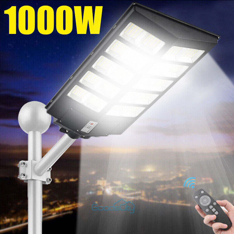 ny kommerciel LED Solar Street Flood Light Udendørs Dusk To Dawn Big Road Væglampe