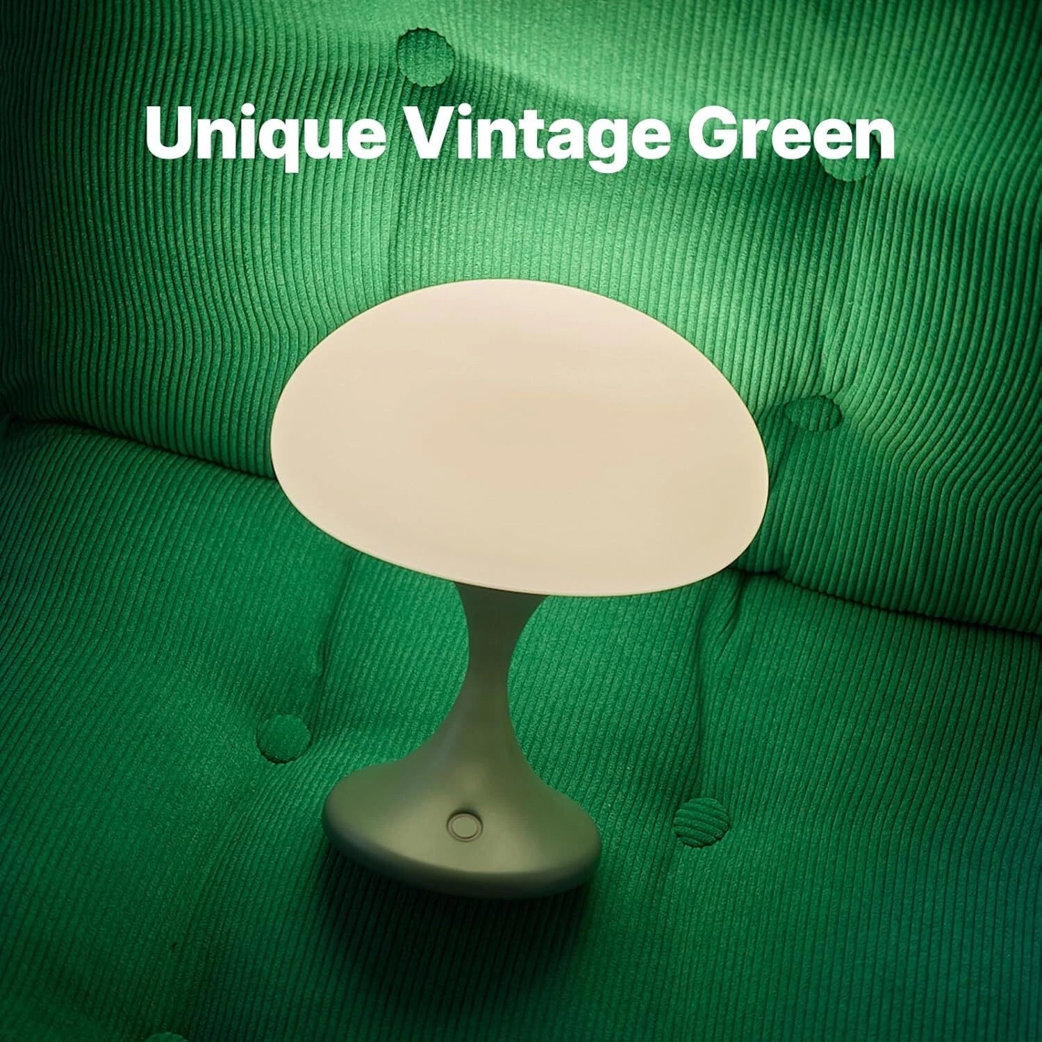 Mushroom Lamp, 5 Watt LED Cordless Rechargeable Table Lamp, Green 07FC0E-D4 - KOEEK