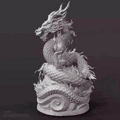 H/80mm resin figure model Chinese Mythical Dragon 3D Printing unassembled 07FC0E-D4 - KOEEK