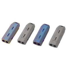 Titanium Emergency Whistle Survival Safety Whistle Double tubes Outdoor EDC Gift 07FC0E-D4 - KOEEK