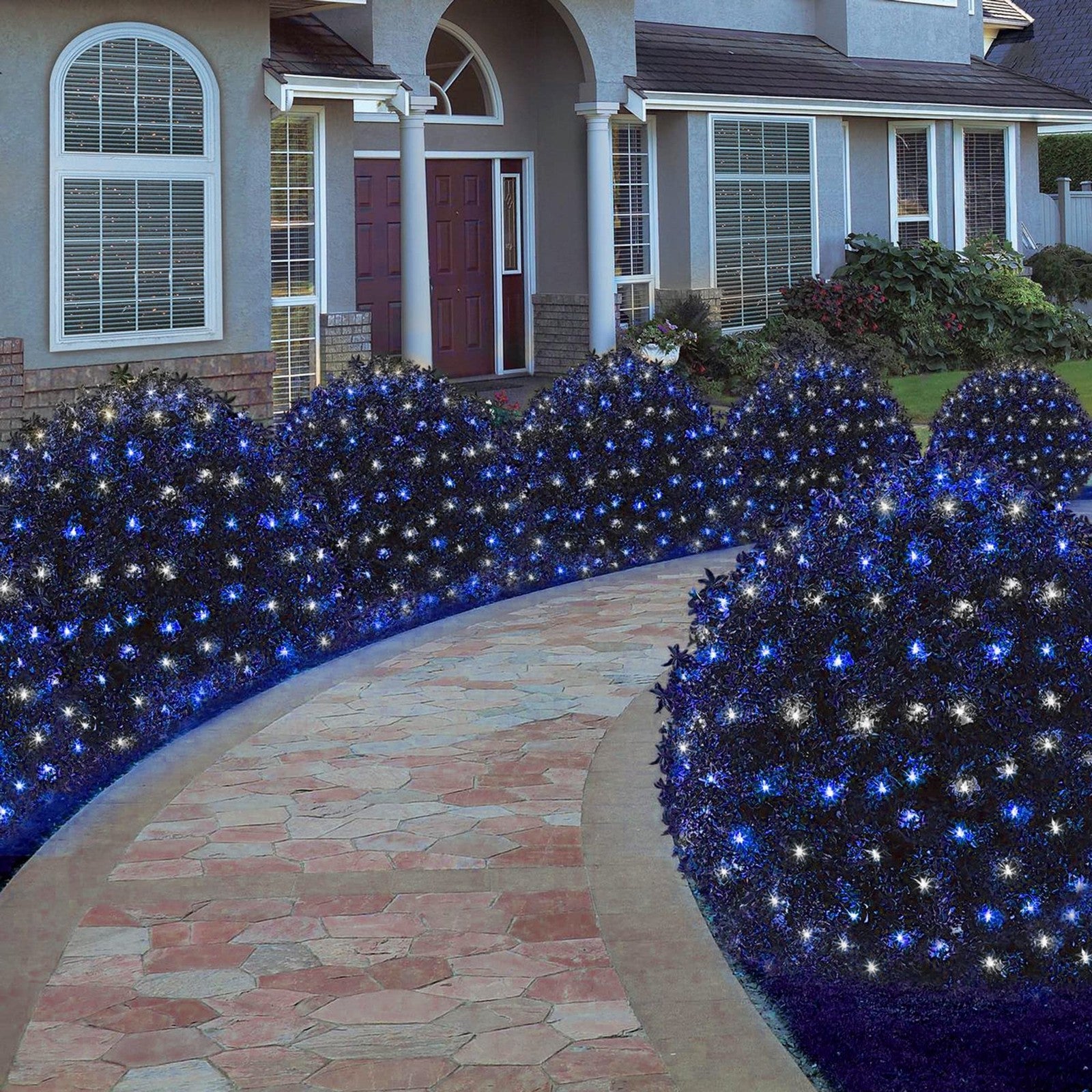 Outdoor Christmas Net Lights, 198 LED 9.8FT x 6.6FT Connectable Mesh Lights w... 07FC0E-D4 - KOEEK