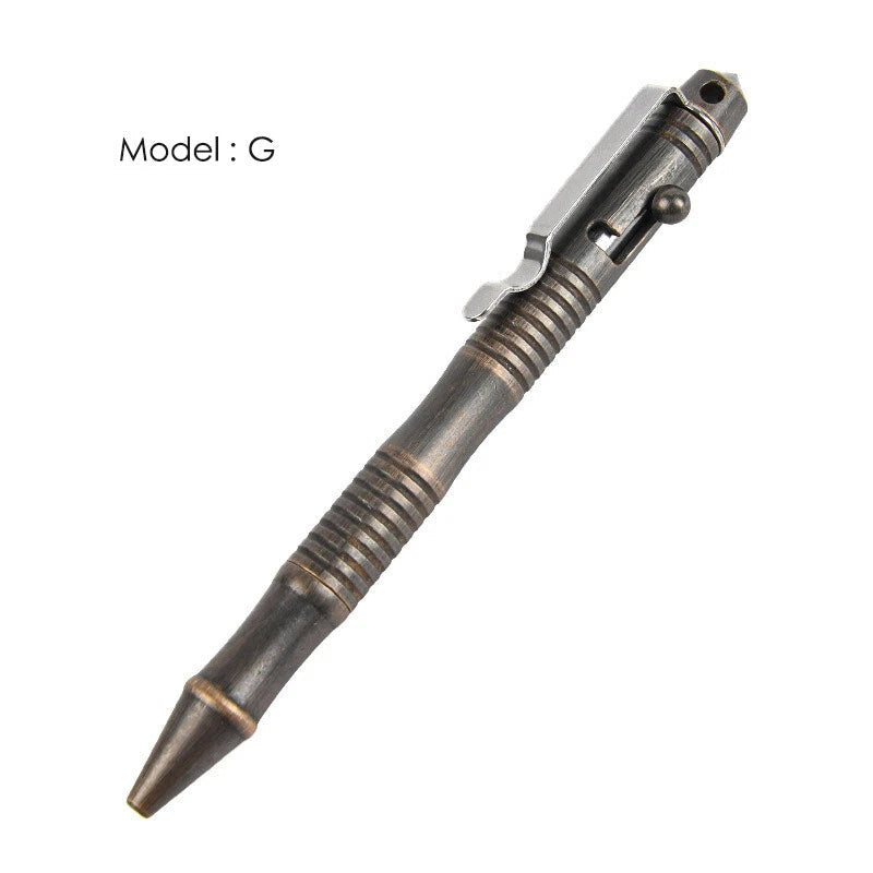 Quality Solid Brass Bolt Action Ball Point Pen Copper Art Craft Pocket EDC Gift 07FC0E-D4 - KOEEK